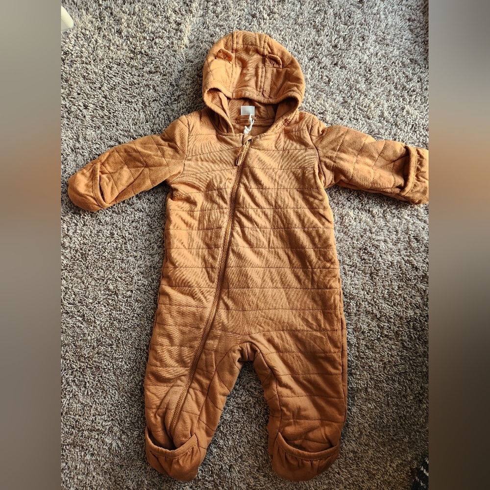 LINDEX Cozy Brown Quilted Kids One Piece